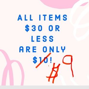 Valentine’s Day sale! All items $30 or less are only $9!